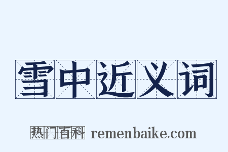 雪中近义词是什么意思的图片